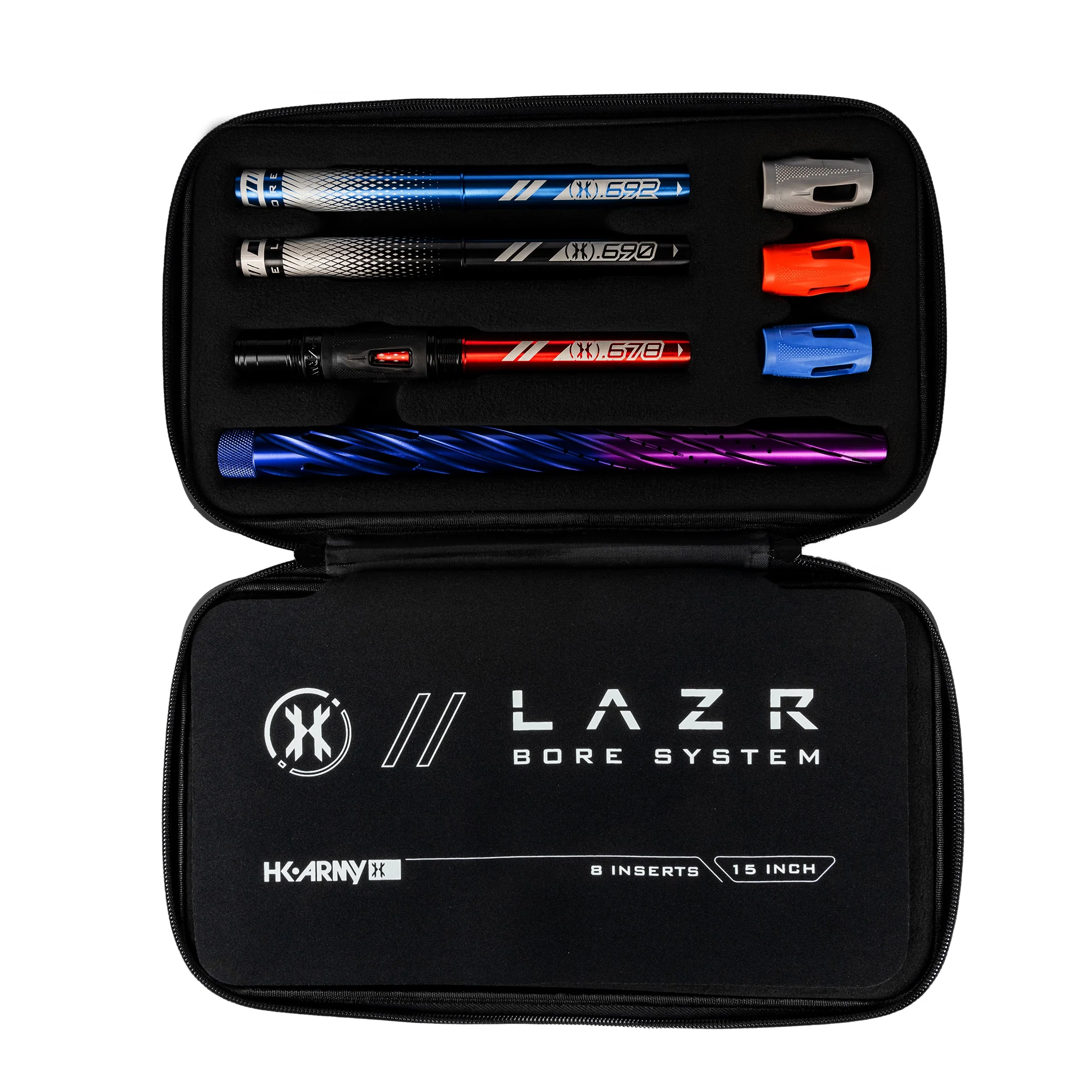 LAZR Elite Orbit Barrel Kit - 15" Blue/Purple Fade - Colored Inserts - Cocker Threads - Image 3