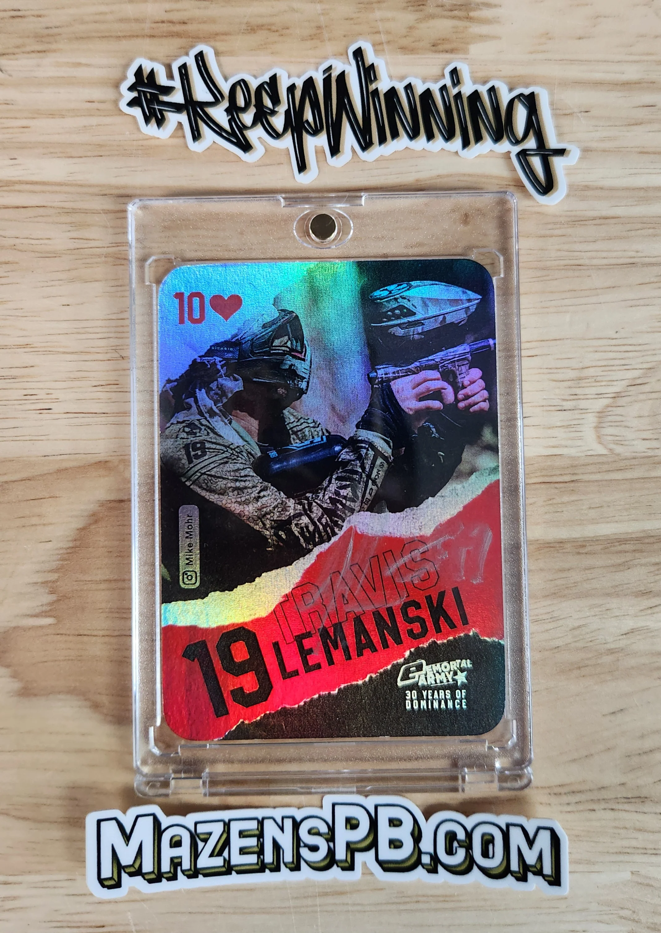 Planet Eclipse Emortal Trading Card - 10 of Hearts - Travis Lemanski Holo Auto