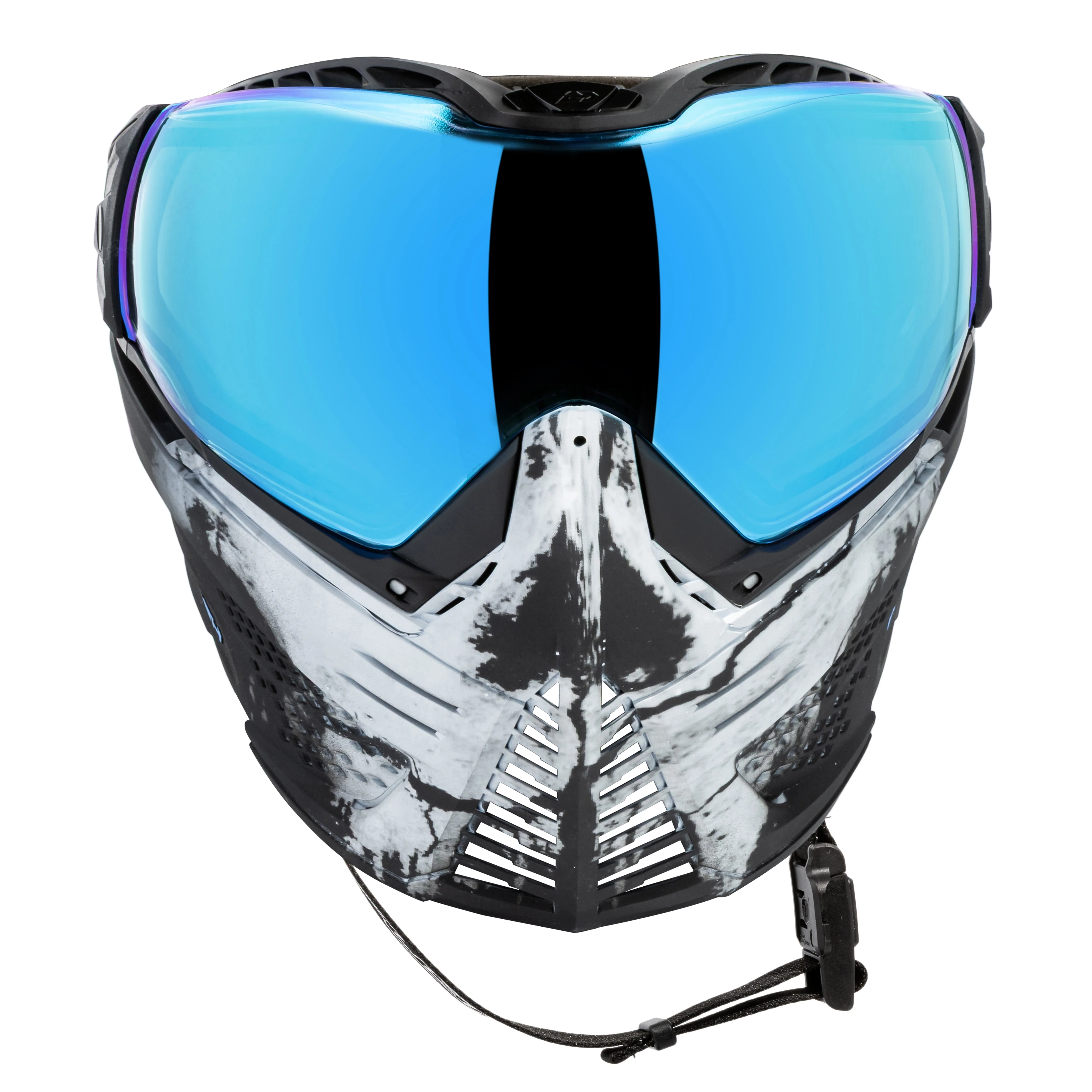 Push Unite Goggle Mk II - Warlord Soul (Black/White Skull) - Blue Lens - Image 3