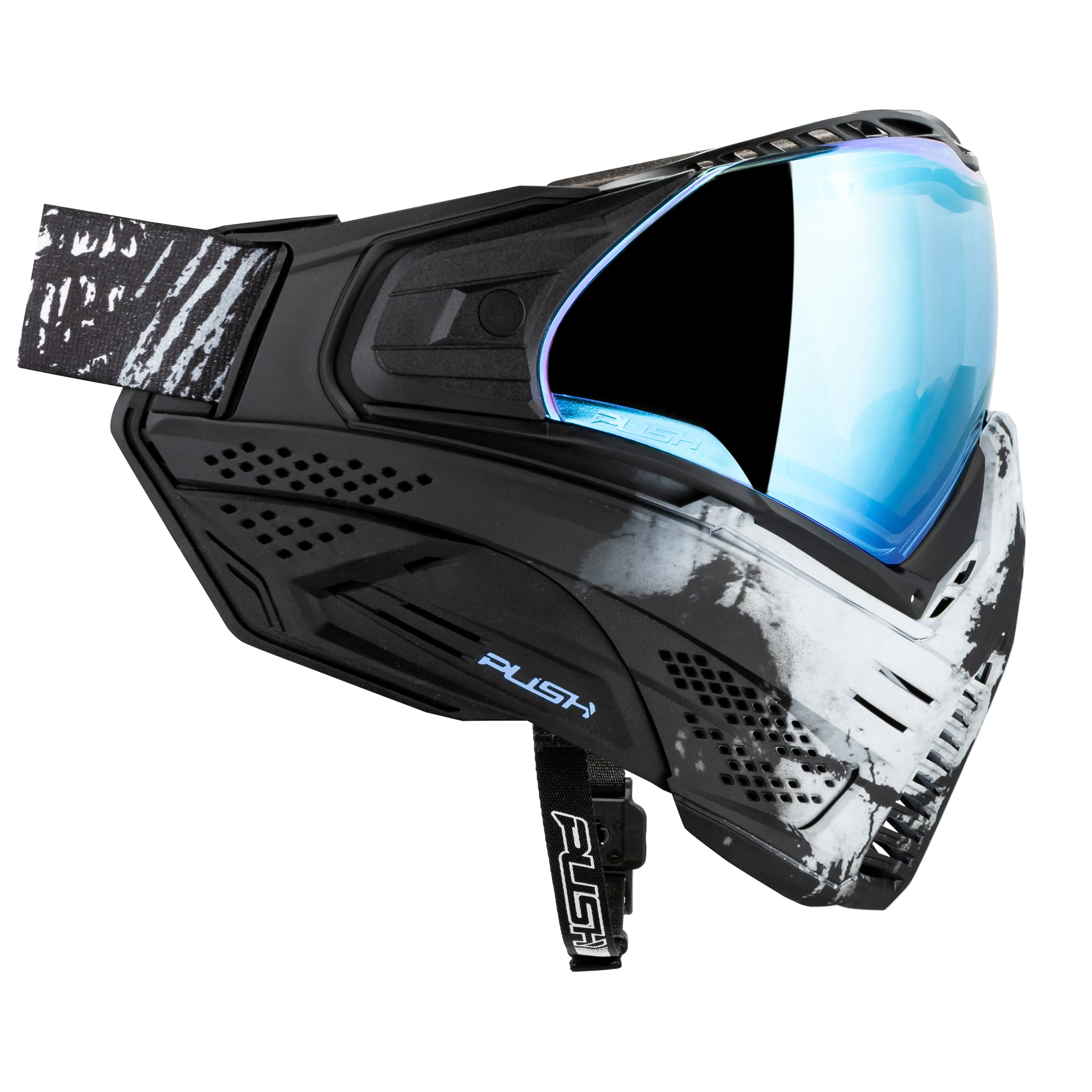 Push Unite Goggle Mk II - Warlord Soul (Black/White Skull) - Blue Lens - Image 4