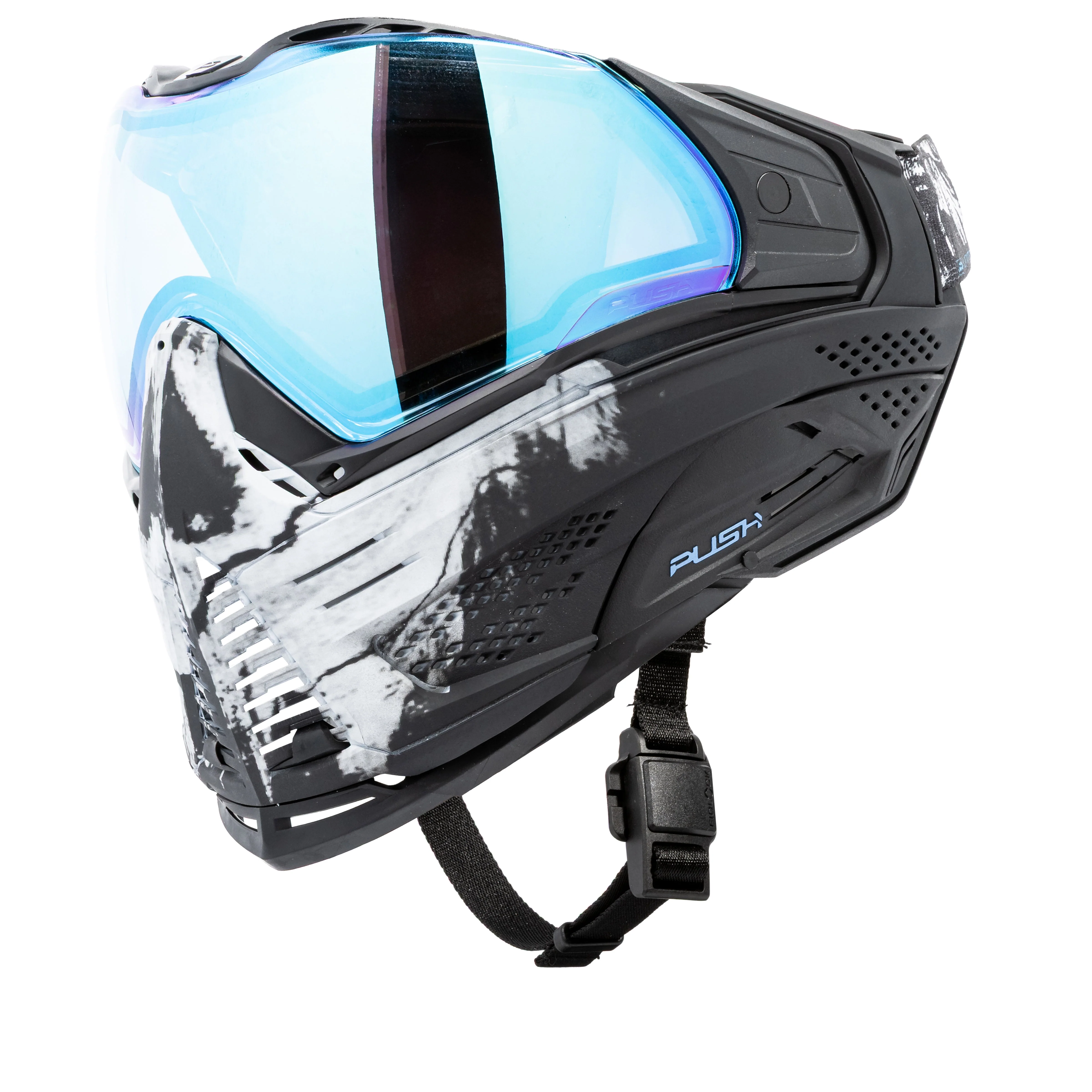 Push Unite Goggle Mk II - Warlord Soul (Black/White Skull) - Blue Lens - Image 9